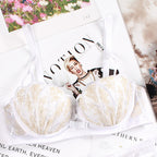 Embroidered shell bra